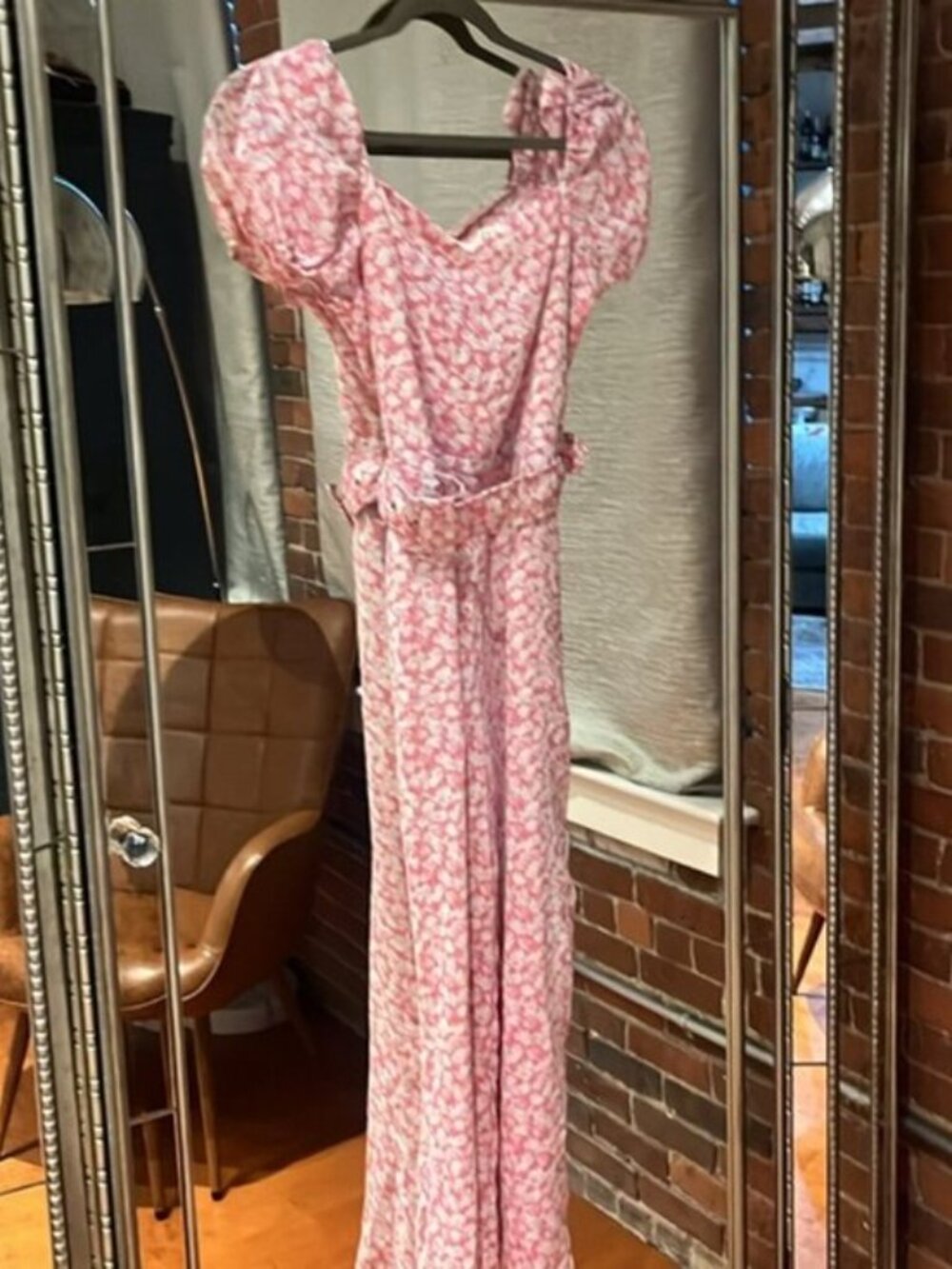 Feel in Women's Short Sleeve Floral Print Belted Jumpsuit - Picture 7 of 12